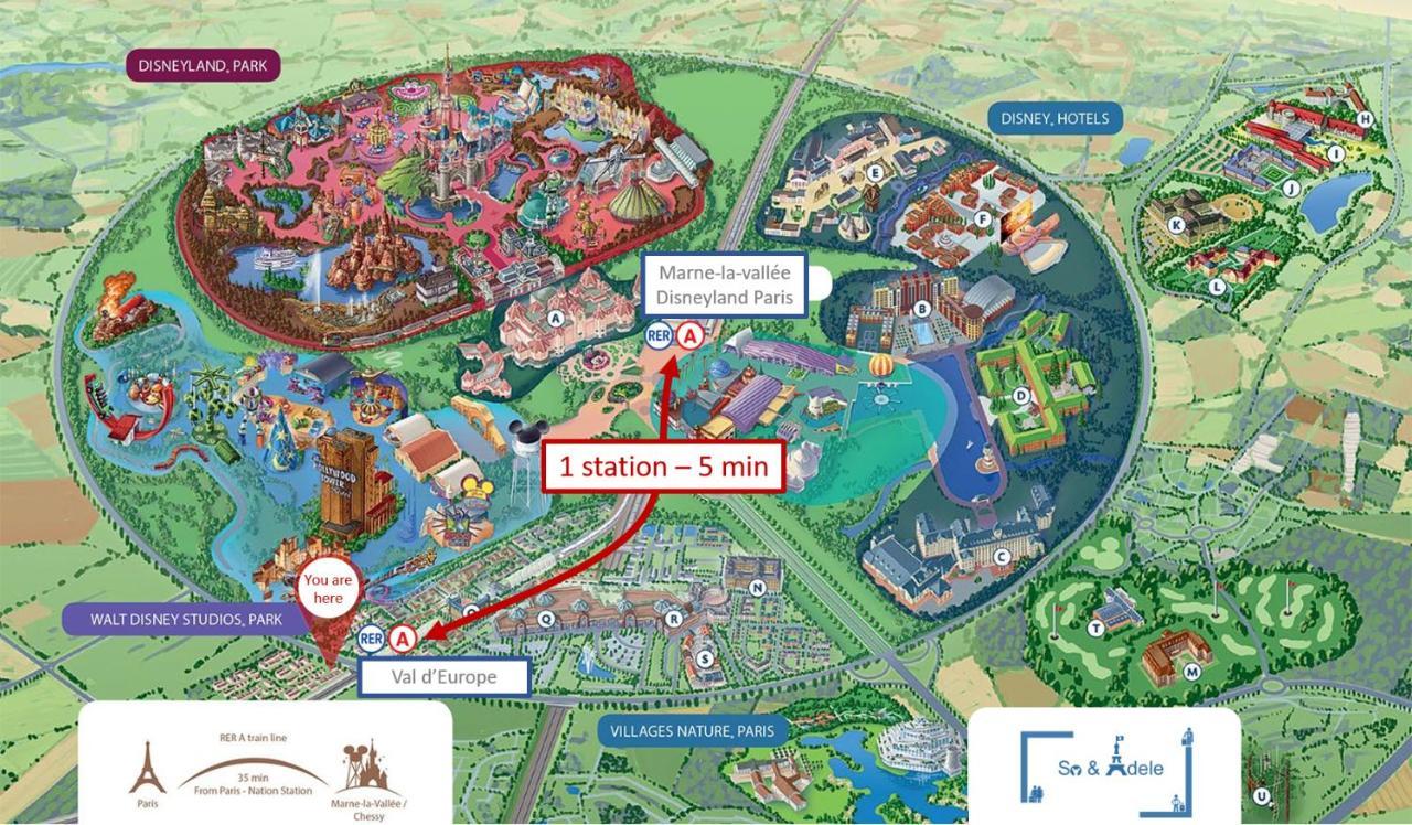 Apartment Virtuose - Disneyland Paris 5Min - Train Station 250M Montévrain Eksteriør bilde